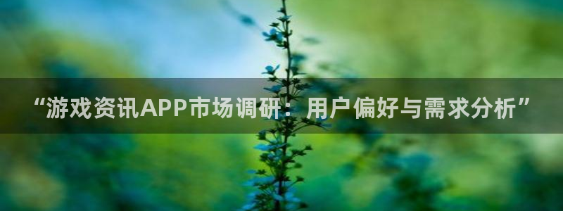 高德娱乐登陆测速：“游戏资讯APP市场调研：用户偏好与需求分