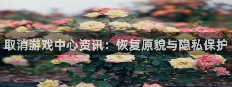 高德娱乐怎么注册：取消游戏中心资讯：恢复原貌与隐私保护