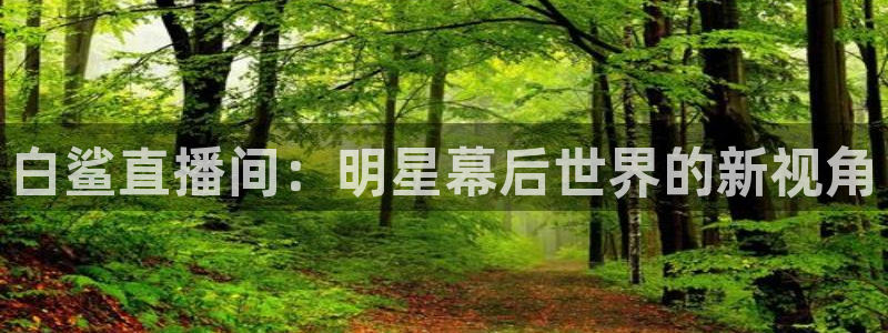 鲸鱼体育头狼直播间：白鲨直播间：明星幕后世界的新视角